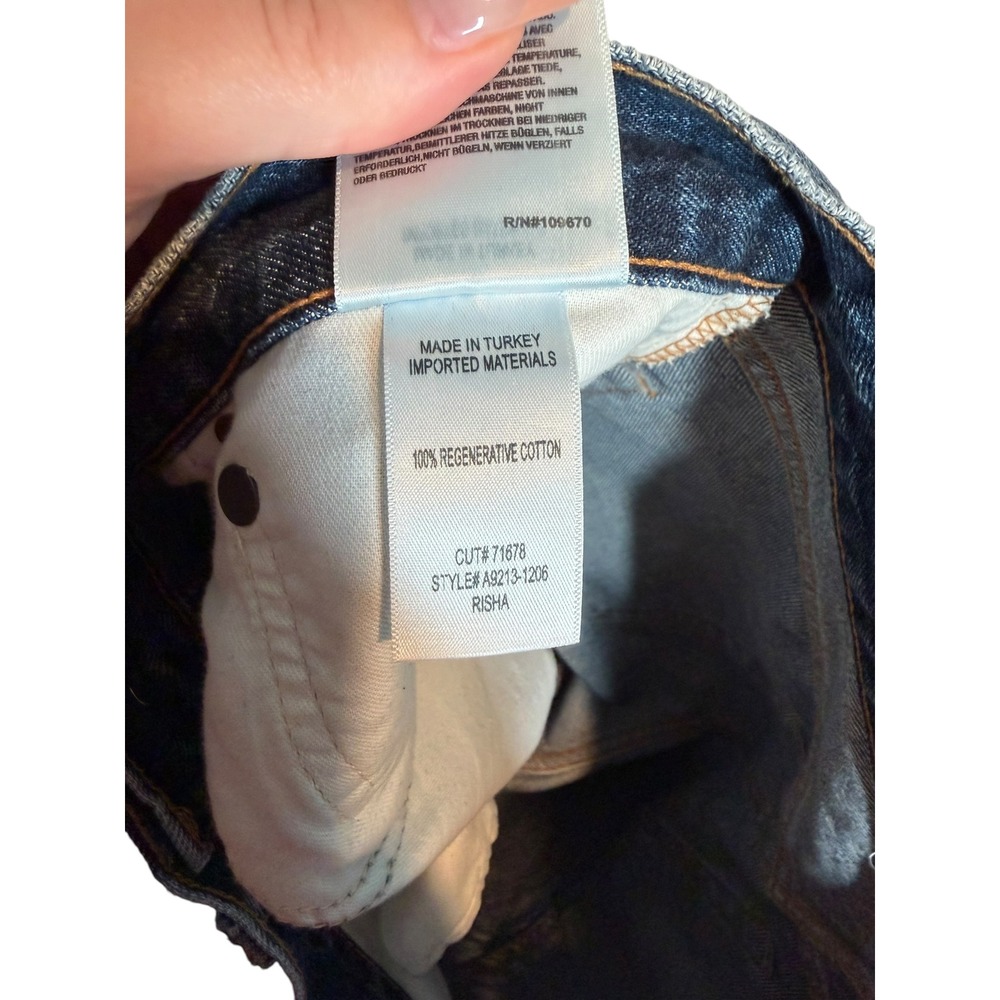 AGOLDE Mid Wash Denim Jean Shorts - Blue - Picture 9 of 13